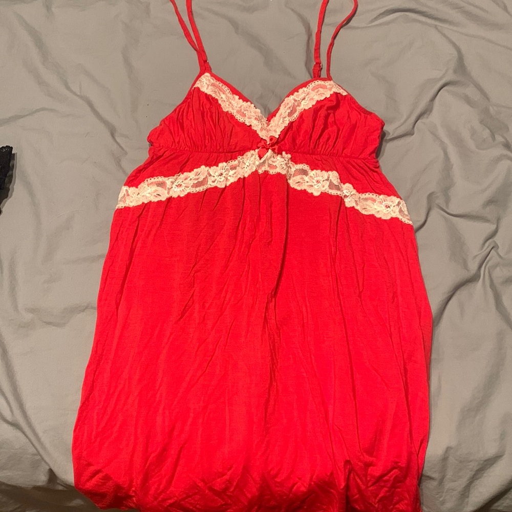 Red and lace lingerie